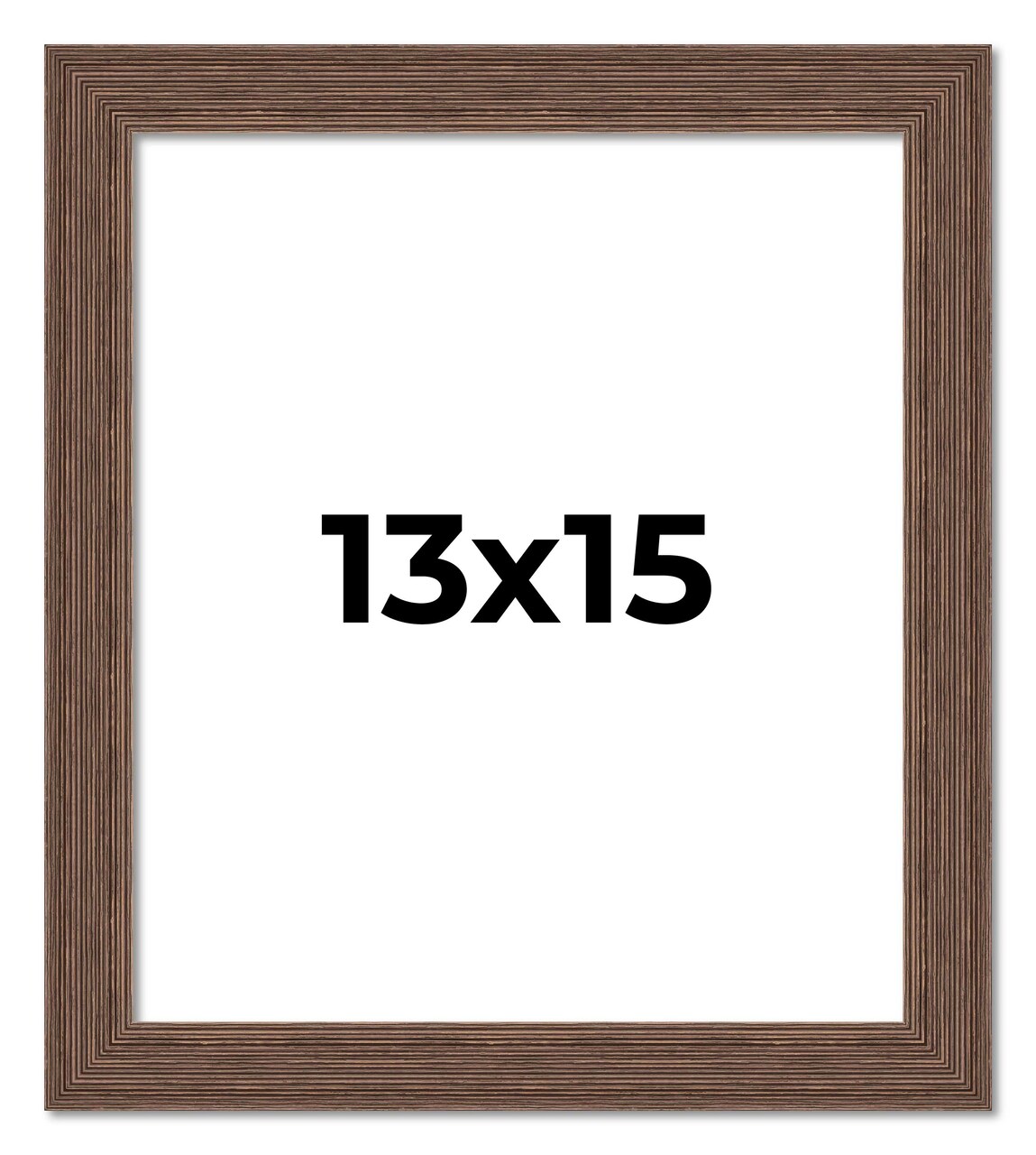 13x15 Wide Barnwood Picture Frame with UV-Resistant Acrylic & Acid Free Backing, Available in 6 Paint Finishes - Grey, Brown, White, and Black
